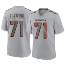 Men's Cam Fleming Denver Broncos No.71 Game Atmosphere Fashion Jersey - Gray