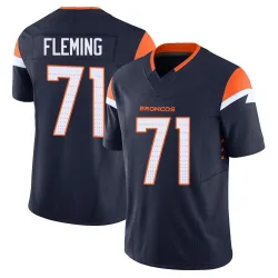Men's Cam Fleming Denver Broncos No.71 Limited Alternate Vapor F.U.S.E. Jersey - Navy