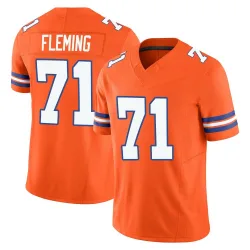 Men's Cam Fleming Denver Broncos No.71 Limited Alternate Vapor F.U.S.E. Mile High Collection 1977 Throwback Jersey - Orange
