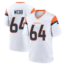 Men's Clay Webb Denver Broncos No.64 Game 2nd Jersey - White