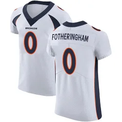Men's Cole Fotheringham Denver Broncos No.0 Elite Vapor Untouchable Jersey - White