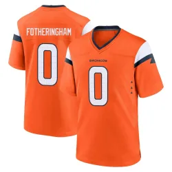 Men's Cole Fotheringham Denver Broncos No.0 Game Jersey - Orange