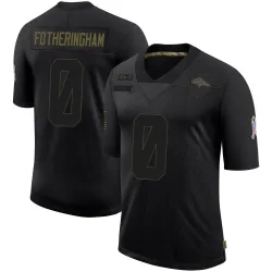 Men's Cole Fotheringham Denver Broncos No.0 Limited 2020 Salute To Service Jersey - Black