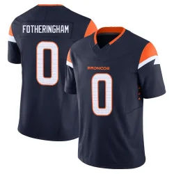 Men's Cole Fotheringham Denver Broncos No.0 Limited Alternate Vapor F.U.S.E. Jersey - Navy
