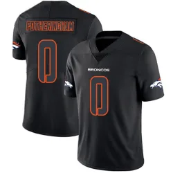 Men's Cole Fotheringham Denver Broncos No.0 Limited Jersey - Black Impact