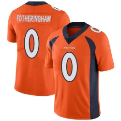 Men's Cole Fotheringham Denver Broncos No.0 Limited Team Color Vapor Untouchable Jersey - Orange