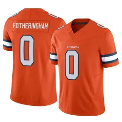 Men's Cole Fotheringham Denver Broncos No.0 Limited Vapor F.U.S.E. Jersey - Orange