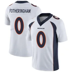 Men's Cole Fotheringham Denver Broncos No.0 Limited Vapor Untouchable Jersey - White