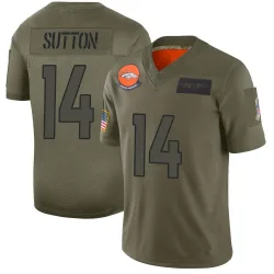 Men's Courtland Sutton Denver Broncos No.14 Limited 2019 Salute to Service Jersey - Camo