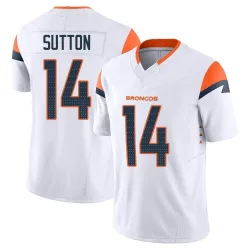 Men's Courtland Sutton Denver Broncos No.14 Limited Vapor F.U.S.E. Jersey - White