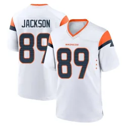 Men's Courtney Jackson Denver Broncos No.89 Game 2nd Jersey - White