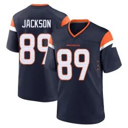 Men's Courtney Jackson Denver Broncos No.89 Game Alternate Jersey - Navy