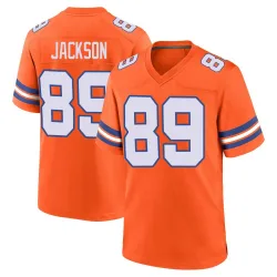 Men's Courtney Jackson Denver Broncos No.89 Game Alternate Mile High Collection 1977 Throwback Jersey - Orange