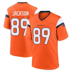 Men's Courtney Jackson Denver Broncos No.89 Game Jersey - Orange