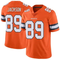 Men's Courtney Jackson Denver Broncos No.89 Limited Color Rush Vapor Untouchable Jersey - Orange