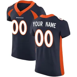 Men's Custom Denver Broncos No.00 Elite Alternate Vapor Untouchable Jersey - Navy