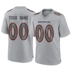 Men's Custom Denver Broncos No.00 Game Atmosphere Fashion Jersey - Gray