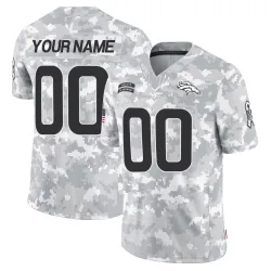 Men's Custom Denver Broncos No.00 Limited 2024 Salute to Service Jersey - Arctic Camo