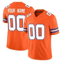 Men's Custom Denver Broncos No.00 Limited Alternate Vapor F.U.S.E. Mile High Collection 1977 Throwback Jersey - Orange