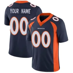 Men's Custom Denver Broncos No.00 Limited Vapor Untouchable Jersey - Navy