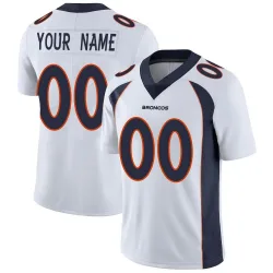 Men's Custom Denver Broncos No.00 Limited Vapor Untouchable Jersey - White