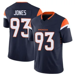 Men's D.J. Jones Denver Broncos No.93 Limited Alternate Vapor F.U.S.E. Jersey - Navy