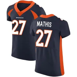 Men's Damarri Mathis Denver Broncos No.27 Elite Alternate Vapor Untouchable Jersey - Navy