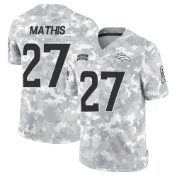 Men's Damarri Mathis Denver Broncos No.27 Limited 2024 Salute to Service Jersey - Arctic Camo