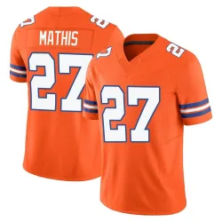 Men's Damarri Mathis Denver Broncos No.27 Limited Alternate Vapor F.U.S.E. Mile High Collection 1977 Throwback Jersey - Orange