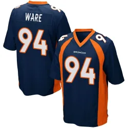 Men's DeMarcus Ware Denver Broncos No.94 Game Alternate Jersey - Navy Blue