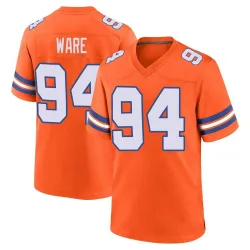 Men's DeMarcus Ware Denver Broncos No.94 Game Alternate Mile High Collection 1977 Throwback Jersey - Orange