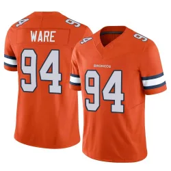 Men's DeMarcus Ware Denver Broncos No.94 Limited Vapor F.U.S.E. Jersey - Orange