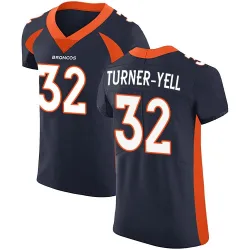 Men's Delarrin Turner-Yell Denver Broncos No.32 Elite Alternate Vapor Untouchable Jersey - Navy