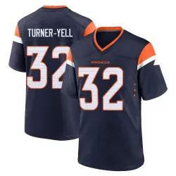 Men's Delarrin Turner-Yell Denver Broncos No.32 Game Alternate Jersey - Navy