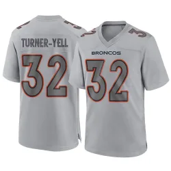 Men's Delarrin Turner-Yell Denver Broncos No.32 Game Atmosphere Fashion Jersey - Gray