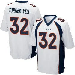 Men's Delarrin Turner-Yell Denver Broncos No.32 Game Jersey - White