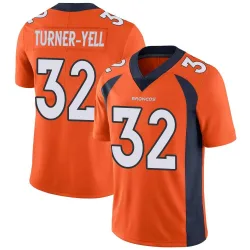 Men's Delarrin Turner-Yell Denver Broncos No.32 Limited Team Color Vapor Untouchable Jersey - Orange