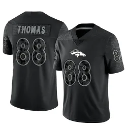 Men's Demaryius Thomas Denver Broncos No.88 Limited Reflective Jersey - Black