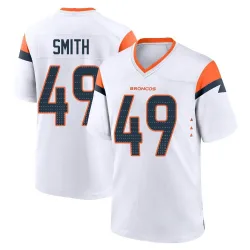 Men's Dennis Smith Denver Broncos No.49 Game 2nd Jersey - White