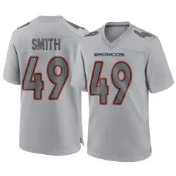 Men's Dennis Smith Denver Broncos No.49 Game Atmosphere Fashion Jersey - Gray
