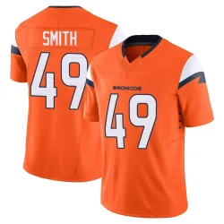 Men's Dennis Smith Denver Broncos No.49 Limited Vapor F.U.S.E. 2nd Jersey - Orange