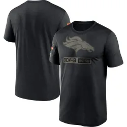 Men's Denver Broncos No. 2020 Salute to Service Team Logo Performance T-Shirt - Black