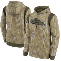 Men's Denver Broncos No. 2021 Salute to Service Therma Performance Pullover Hoodie - Camo