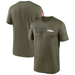 Men's Denver Broncos No. Legend 2022 Salute to Service Team T-Shirt - Olive