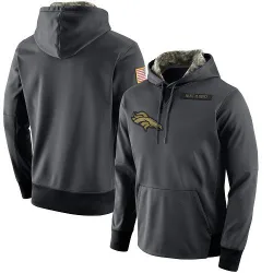 Men's Denver Broncos No. Salute to Service Player Performance Hoodie - Anthracite