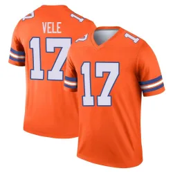 Men's Devaughn Vele Denver Broncos No.17 Legend Alternate Mile High Collection 1977 Throwback Jersey - Orange