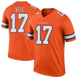 Men's Devaughn Vele Denver Broncos No.17 Legend Color Rush Jersey - Orange