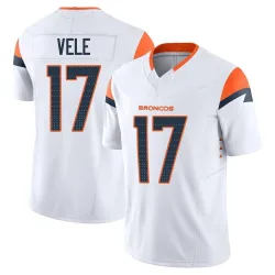 Men's Devaughn Vele Denver Broncos No.17 Limited Vapor F.U.S.E. Jersey - White