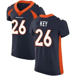 Men's Devon Key Denver Broncos No.26 Elite Alternate Vapor Untouchable Jersey - Navy