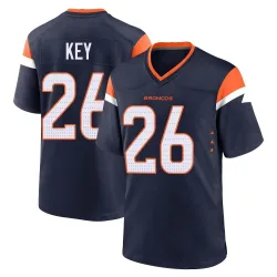Men's Devon Key Denver Broncos No.26 Game Alternate Jersey - Navy